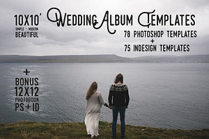 10x10 Wedding Album Templates Ps+Id
