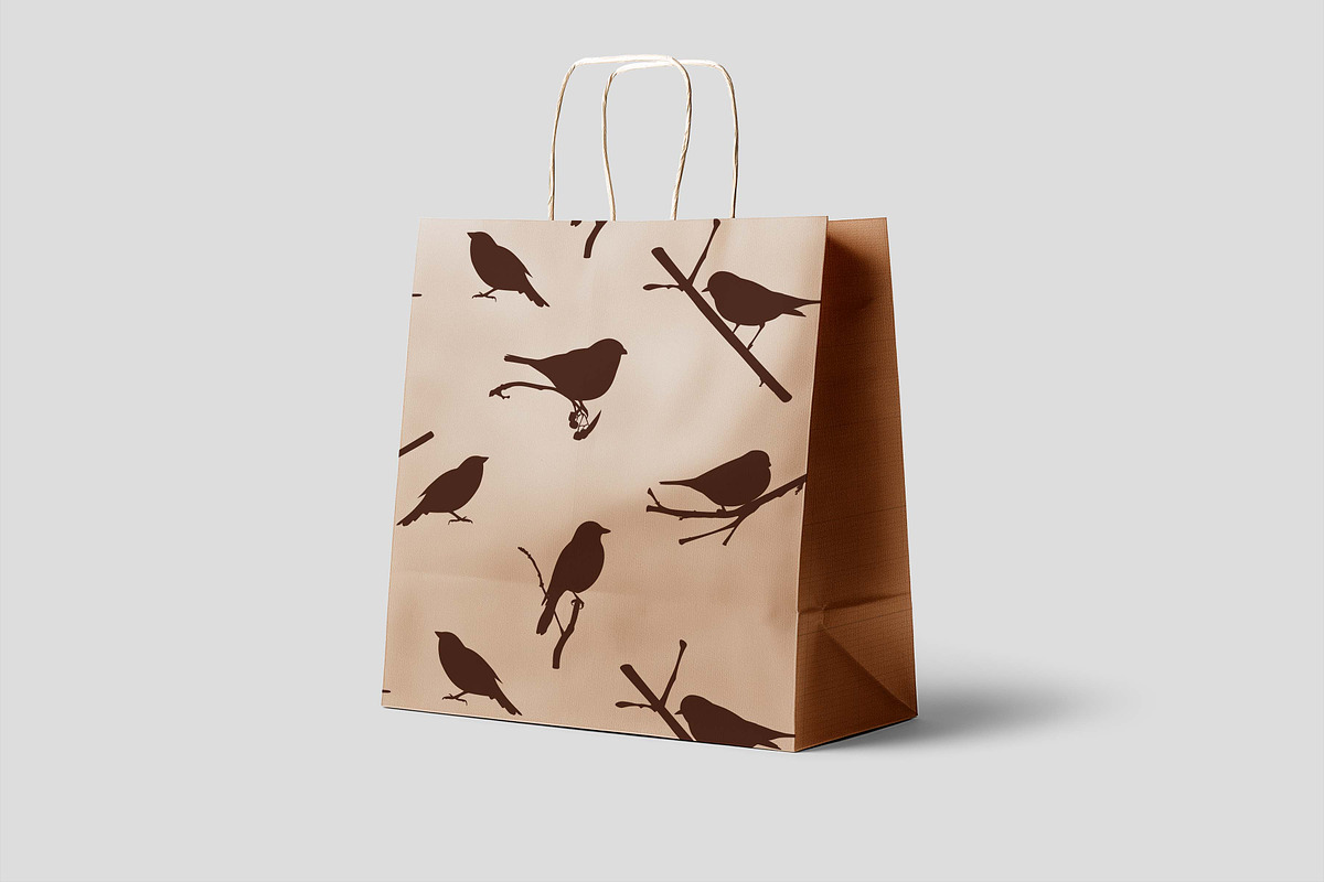 Seamless pattern birds on branch, a Pattern Graphic by Viktorijareut (Photo 5 of 5)