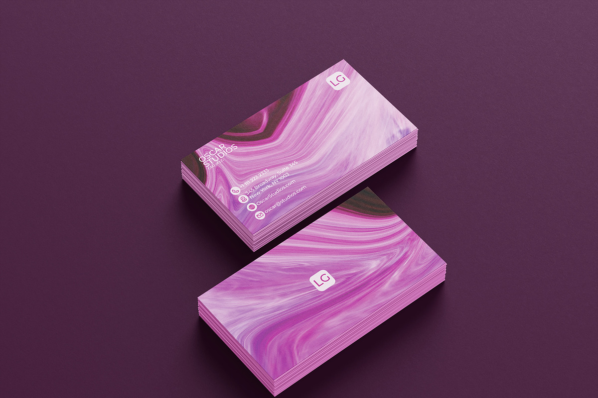 Business Cards Liquid Background, a Business Card Template by Oskar Wantopi (Photo 1 of 3)