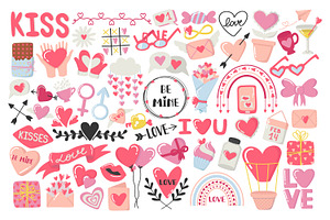 Valentine's Day Doodles Set