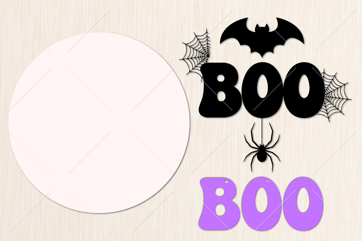 Halloween Boo Laser Cut SVG, an Object Graphic by Canvas Craft (Photo 3 of 3)