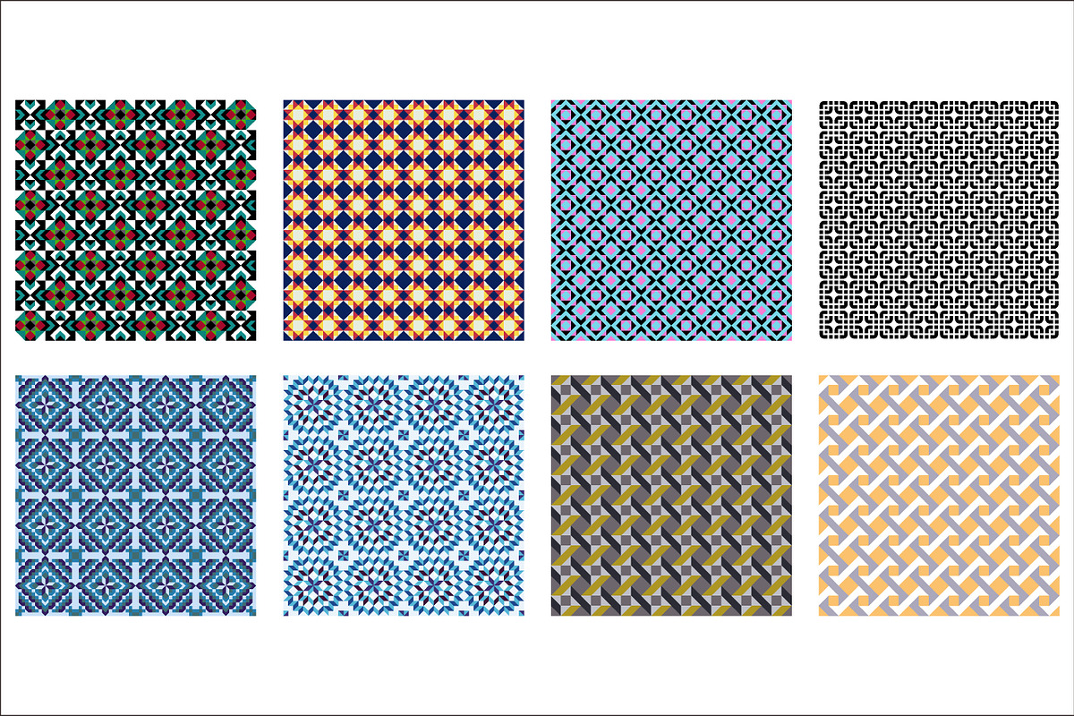 MIXED TILE ABSTRACT COLRFUL SEAMLESS, a Pattern Graphic by Brainware Graphic (Photo 4 of 10)