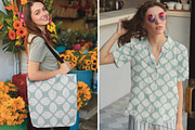 Abstract Floral Ikat Pattern, a Pattern Graphic by PPEthnicDecorPattern (Thumbnail 4 of 7)