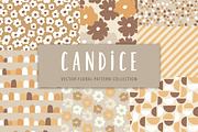 Retro Mod Flowers Vector Patterns, a Pattern Graphic by Jennadesigns (Thumbnail 1 of 13)