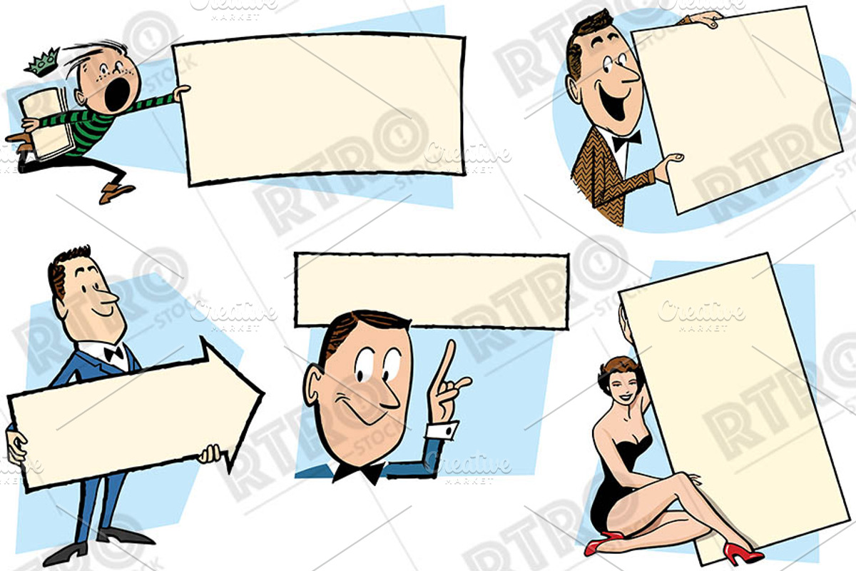 RTRO Blank Signs 1, a Person Illustration by RTRO Stock (Photo 2 of 5)