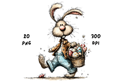 Whimsical Floral Easter Rabbit, an Animal Illustration by GiraffeCreative (Thumbnail 11 of 20)