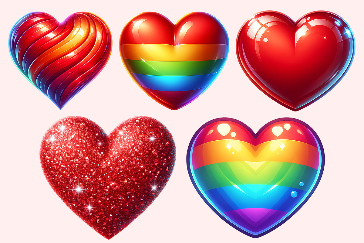 Heart Clipart PNG Bundle, an Illustration by M9 Design (Photo 4 of 7)