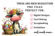 Whimsical Easter Cow Clipart, an Illustration by OK Design (Thumbnail 4 of 6)