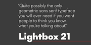 Lightbox 21, a Sans Serif Font by Protimient (Thumbnail 10 of 10)