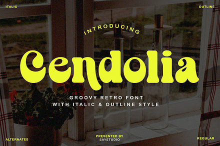 Cendolia - Groovy Retro Font