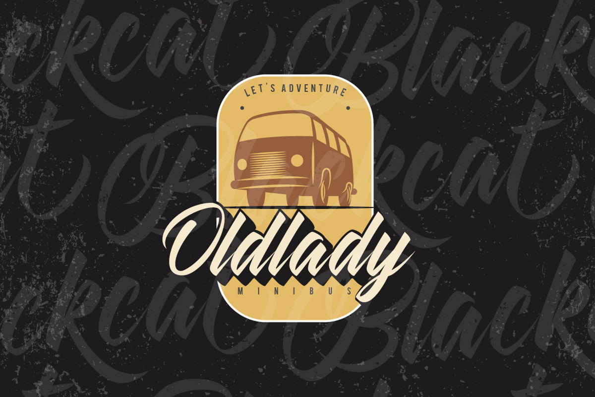 Blackcat Script Layered Fonts preview 6