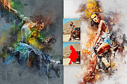 Splatter Watercolor Photoshop Action, an Action Add-On by GorynArt (Thumbnail 9 of 20)