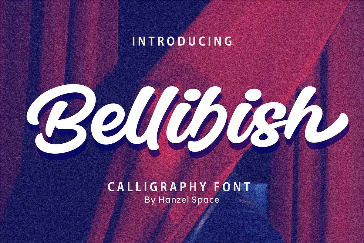 Bellibish | Calligraphy Font, a Script Font by HanzelSpace Studio (Photo 1 of 9)