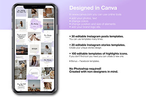 Lilac Puzzle CANVA IG Template N61