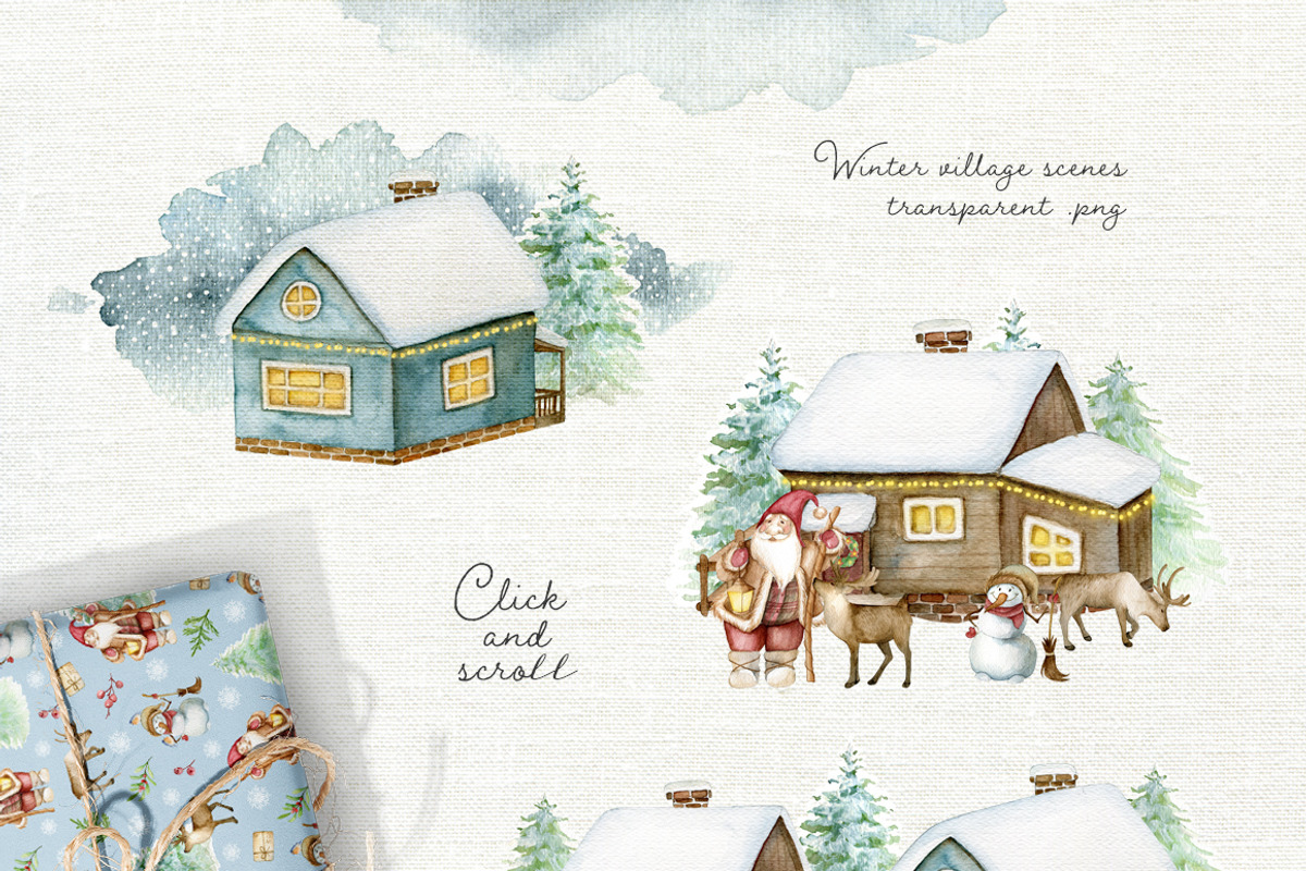 Watercolor Christmas bundle, an Illustration by JuliaBadeeva (Photo 23 of 29)