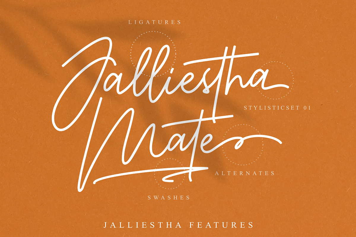 Jalliestha - Handwritten Signature, a Script Font by zeenesia (Photo 2 of 16)