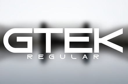 Gtek - Regular, a Sans Serif Font by Qbotype Fonts