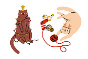 Cute, funny Christmas cats set, an Animal Illustration by Good Studio (Thumbnail 14 of 22)