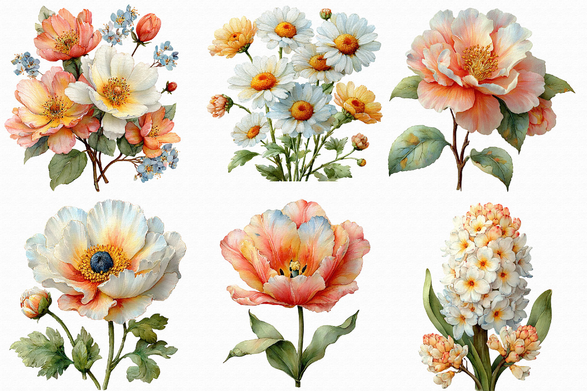 Spring Floral Clipart, an Illustration by Libby Wishes (Photo 5 of 7)