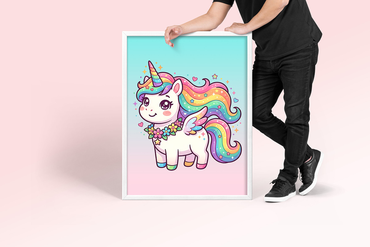 Cute Unicorn Clipart, an Animal Illustration by Forhadx5 (Photo 9 of 9)