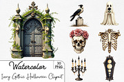 Ivory Gothic Halloween Clipart, an Illustration by CrexoraLab (Thumbnail 1 of 5)