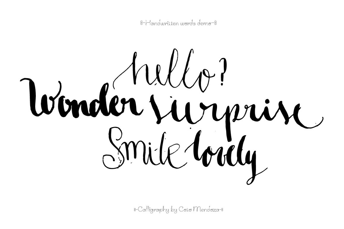 Handwritten words demo, a Texture Illustration by MendozaVergara (Photo 4 of 4)