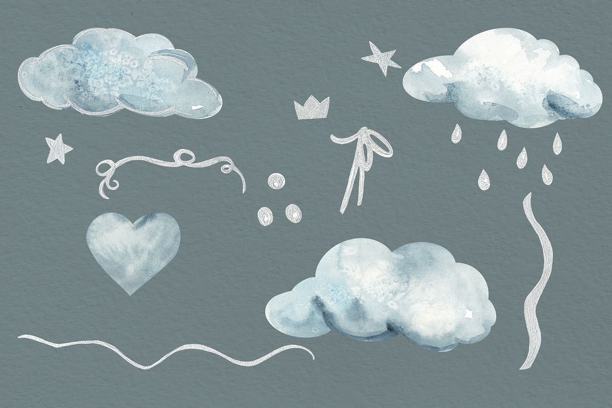 Sweet Teddy Bears Watercolor Clipart, a Decorative Illustration by HabitusDesigns (Photo 5 of 12)