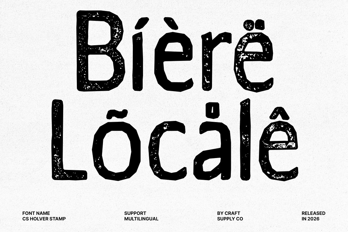 CS Holver Stamp, a Sans Serif Font by Craft Supply Co. (Photo 7 of 8)