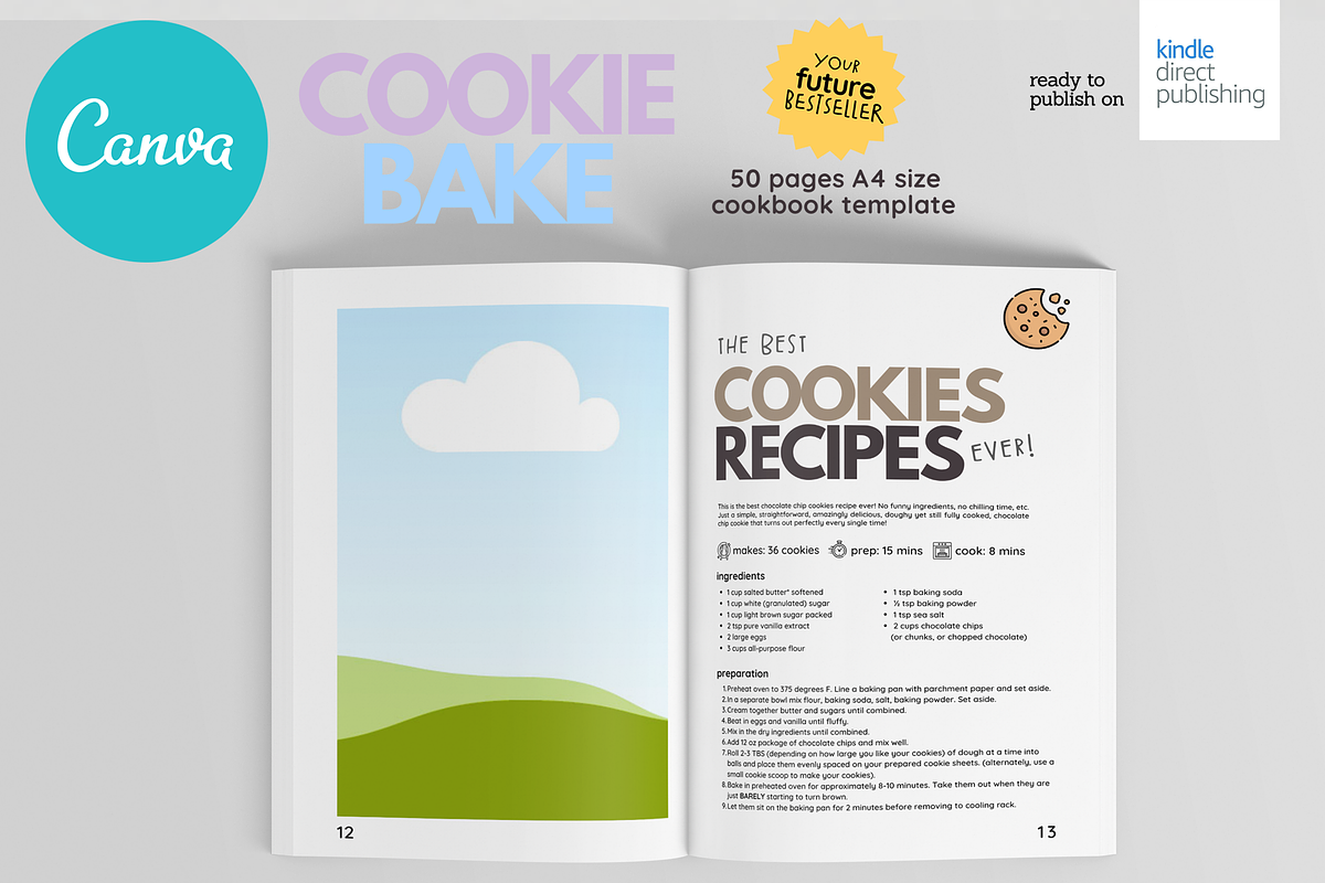 Cookies Recipes Cookbook Template, a Magazine Template by DeLaGranSiete (Photo 7 of 9)