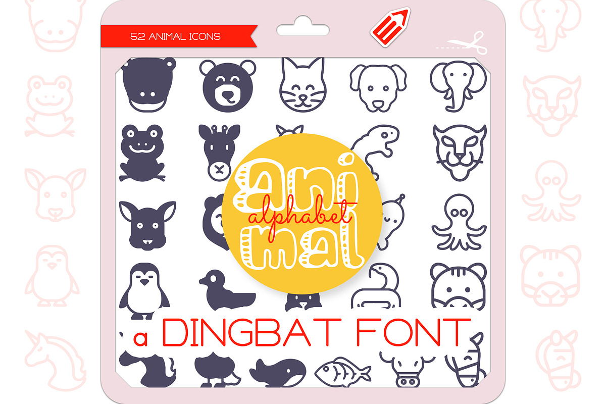 Animal Alphabet - Dingbat Font, a Symbol Font by WADLEN (Photo 1 of 7)