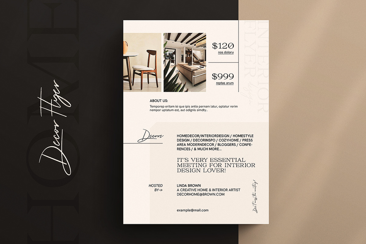 Interior Flyer Design Template, a Flyer Template by ArtisanaAura (Photo 2 of 4)