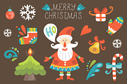 Christmas set with Santa, an Illustration by piyacler (Thumbnail 1 of 2)