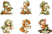 Spring Farm Animals Clipart Bundle, a Seasonal Illustration by CreationArt (Thumbnail 4 of 5)