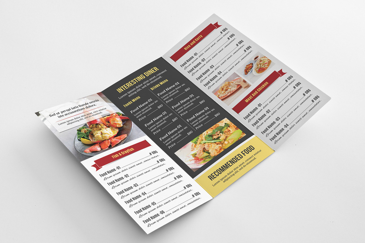 Food Menu Template-V106, a Brochure Template by Template Shop (Photo 2 of 4)