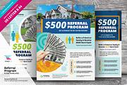 Referral Program Flyer Templates, a Flyer Template by kinzi21 (Thumbnail 1 of 4)