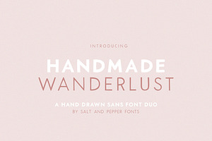 Handmade Wanderlust Font Duo