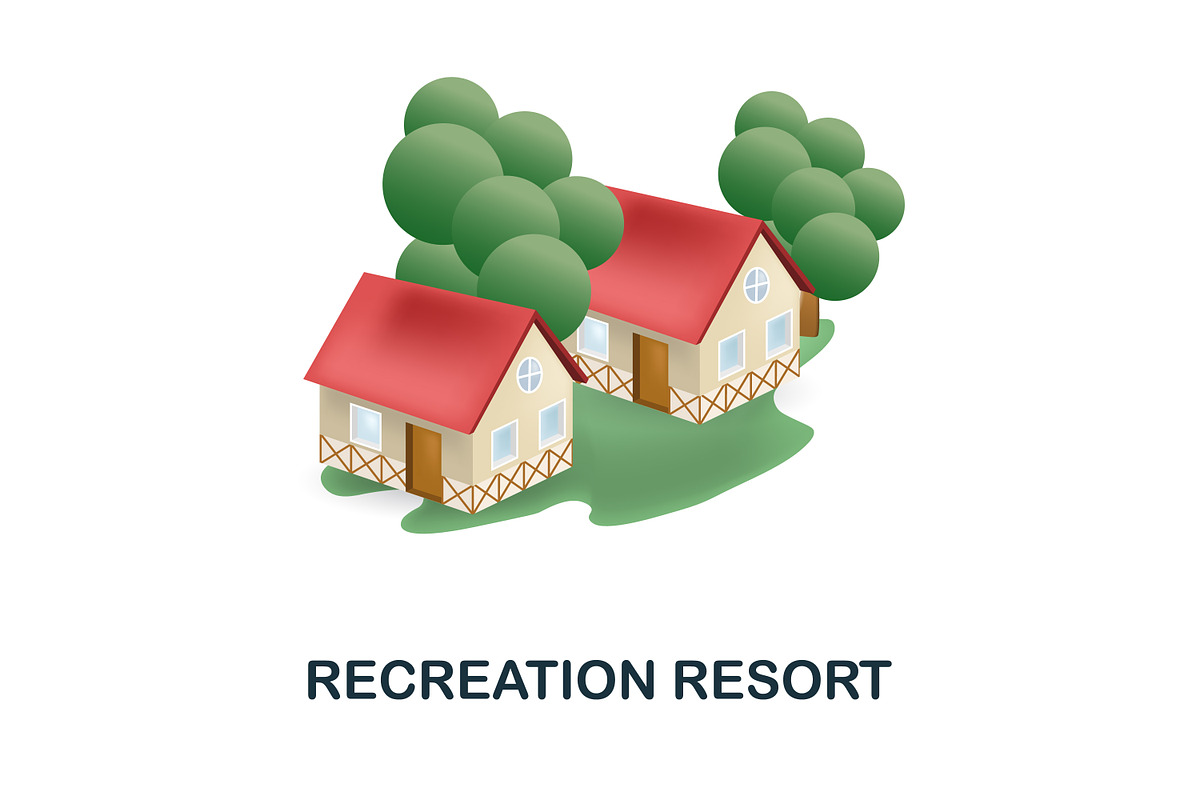 Resorts 3D Icons Set Bundle, an Object Graphic by Aimagenarium@gmail.com (Photo 2 of 21)