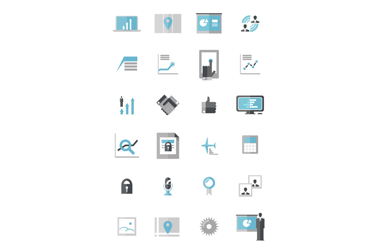 Modern Business Data Icons, an Outline Icon by SJagiello (Photo 1 of 3)