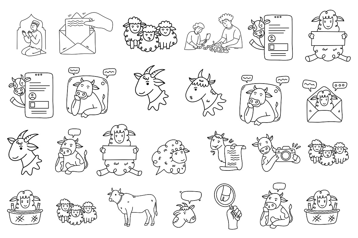 eid al adha illustration set, a Seasonal Illustration by foxndeer (Photo 3 of 4)