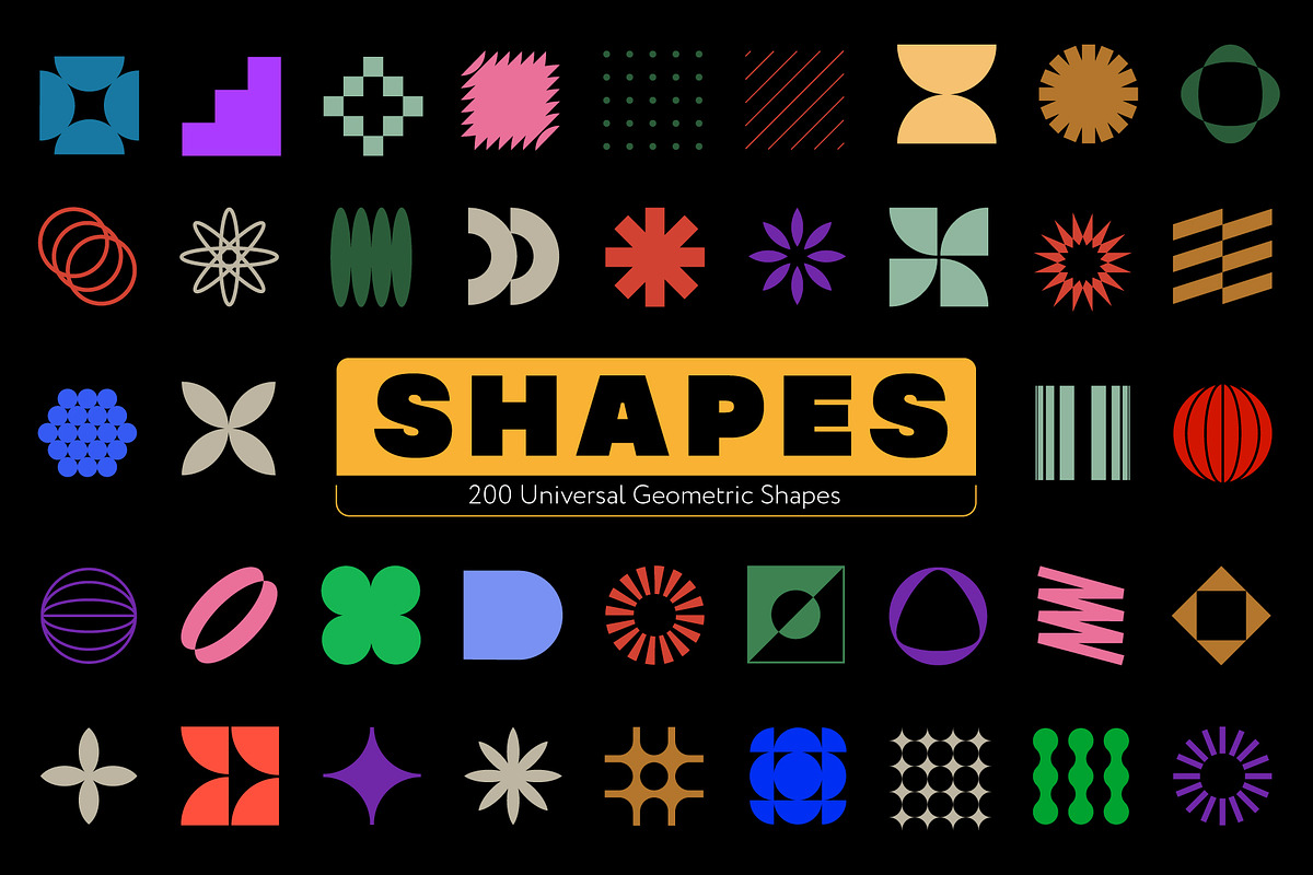 200 Geometric Shapes, an Object Graphic by DOBROGRAPH (Photo 1 of 9)