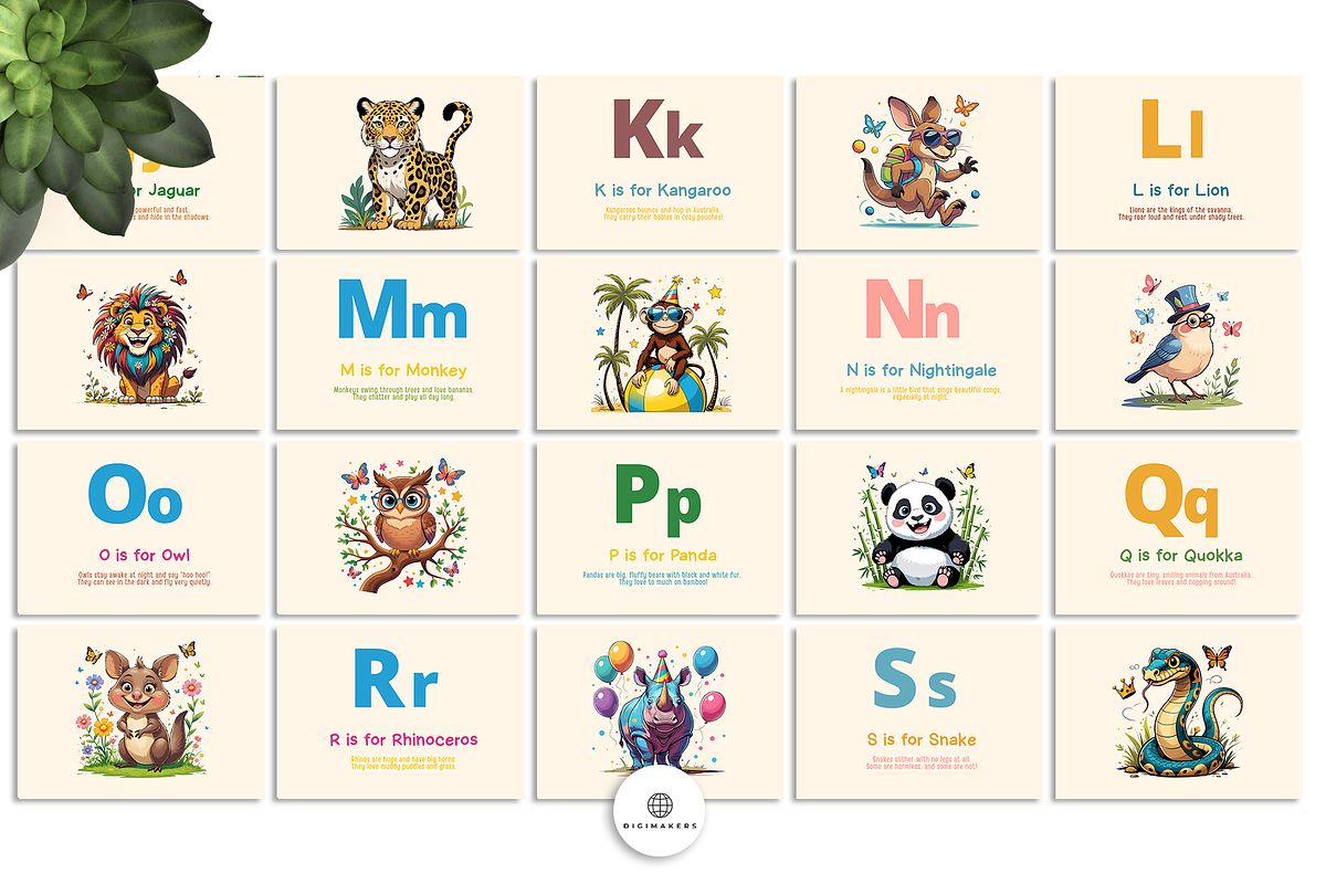Children’s Alphabet Book of Animals, a Brochure Template by Nina Shaw (Photo 8 of 12)