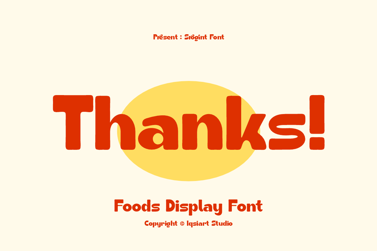 Srogint - Food Display Font, a Sans Serif Font by Iqsiart Studio (Photo 11 of 11)