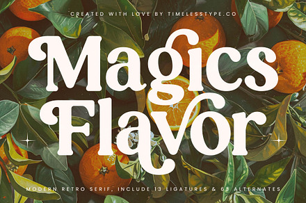 Magics Flavor Modern Retro Serif, a Serif Font by timelesstype.co