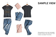 Women's T-Shirt and Jeans Mockup Set, a Shirt Mockup by mock-ups (Thumbnail 8 of 11)
