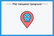 Map Pin and UI Location Marker Icons, an Icon by Designfour (Thumbnail 5 of 6)