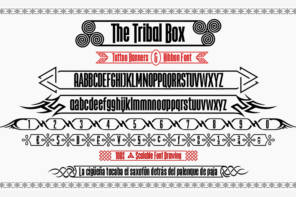 The Tribal Box -banner font- preview 7