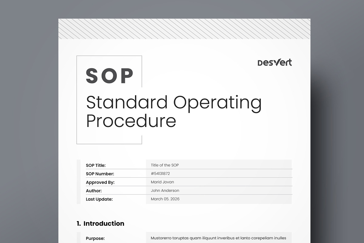 Standard Operating Procedure, SOP, a Stationery Template by Niofix (Photo 1 of 7)