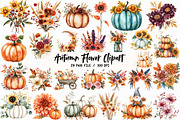 Autumn Flower Clipart, Fall Pumpkin, an Illustration by Libby Wishes (Thumbnail 1 of 6)