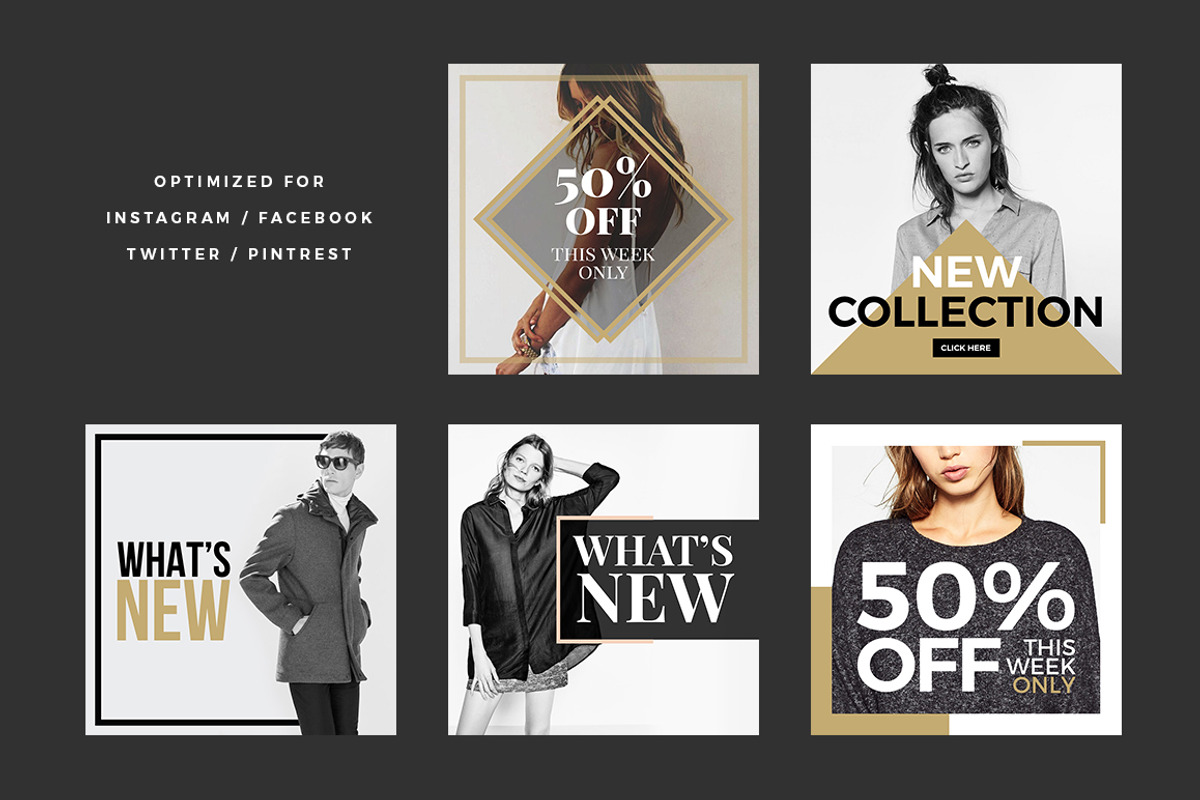 Fashion Social Banner Pack, a Social Media Template by MinimalStudioCo (Photo 3 of 6)