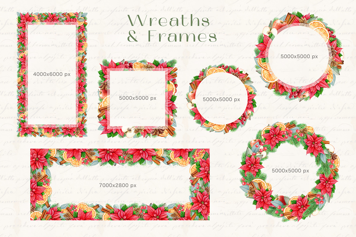 Christmas Watercolor Clipart Set, a Seasonal Illustration by AnitaPol (Photo 8 of 15)